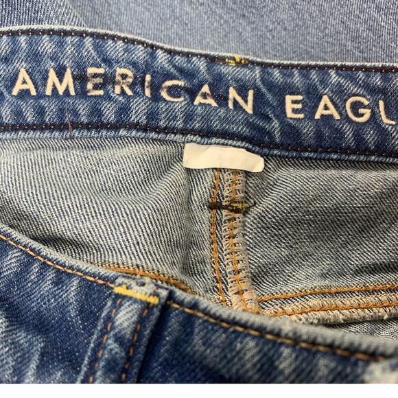 New American Eagle Womens Size 10 Cotton Blend Slim Straight Denim Blue Jeans - Picture 5 of 6